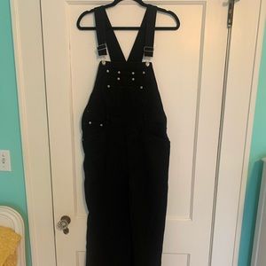 EUC Women’s Eagle Denim Overall Bibs - Black